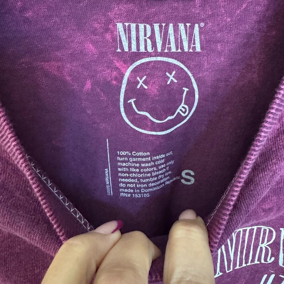 NIRVANA Purple Graphic Tee S - Picture 3 of 3